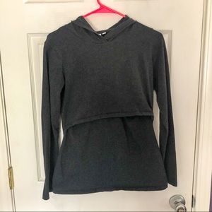 Gray maternity/nursing sweatshirt size medium